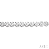 5 Ctw Round Cut Diamond Lovebright Tennis Bracelet in 14K White Gold