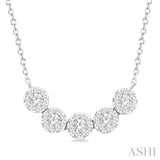 5 Stone Lovebright Essential Diamond Necklace