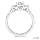 1/3 ctw Lovebright Round Cut Diamond Ring in 14K White Gold