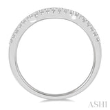 1/6 ctw Cradle Center Round Cut Diamond Wedding Band in 14K White Gold