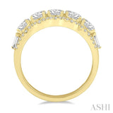 1 1/2 Ctw Baguette and Round Cut Diamond Fashion Ring in 14K Yellow Gold