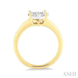 1/8 ctw Lovebright Round Cut Diamond Ring in 14K Yellow and White Gold