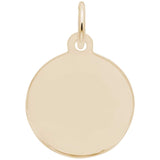 14 KT PETITE INITIAL DISC - PLAIN CHARM
