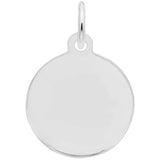 14 KT PETITE INITIAL DISC - PLAIN CHARM