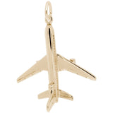 10 KT AIRPLANE CHARM