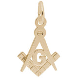 14 KT SQUARE & COMPASS CHARM