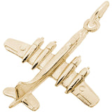 14 KT PLANE CHARM
