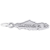Silver VANCOUVER ISLAND MAP CHARM