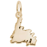 14 KT NEW FOUNDLAND MAP CHARM