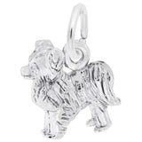 Silver DOG PAPILLON CHARM