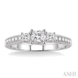 Past Present & Future Semi-Mount Diamond Engagement Ring