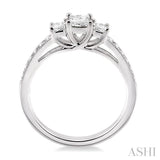 Past Present & Future Semi-Mount Diamond Engagement Ring