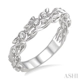 1/6 ctw Round Cut Diamond Wedding Band in 14K White Gold