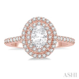 Oval Shape Semi-Mount Diamond Engagement Ring