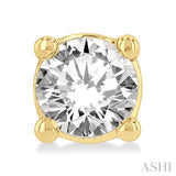 1/3 Ctw Round Cut Diamond Stud Earring in 14K Yellow Gold