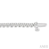 2 Ctw Round Cut Diamond Tennis Bracelet in 14K White Gold