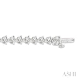 4.00CT RDDM 3 PRONG Tennis BRACELET WG 14K-G*