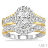 Oval Shape Diamond Wedding Set