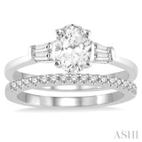 Oval Shape Diamond Wedding Set