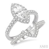 Marquise Shape Diamond Wedding Set