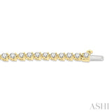 5.00CT RDDM 3 Prong Tennis Bracelet YG 14K-G*