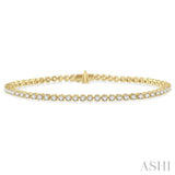 3 ctw Round Cut Diamond Tennis Bracelet in 14K Yellow Gold