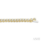 3 ctw Round Cut Diamond Tennis Bracelet in 14K Yellow Gold