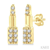 Lipstick Petite Diamond Fashion Earrings