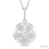 Soccer Ball Petite Diamond Fashion Pendant