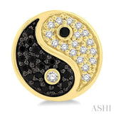 Yin Yang Petite Diamond Fashion Earrings