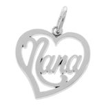 Silver NANA HEART CHARM