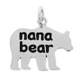Silver NANA BEAR CHARM