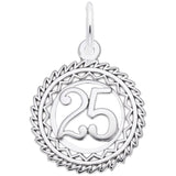 Silver NUMBER 25 CHARM