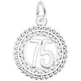 Silver NUMBER 75 CHARM