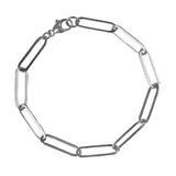 SILVER PAPERCLIP BRACELET-LARGE