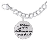 Silver MOON AND BACK BRACELET SET BRACELET