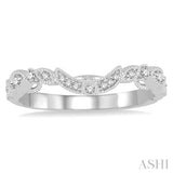 1/6 ctw Round Cut Diamond Wedding Band in 14K White Gold