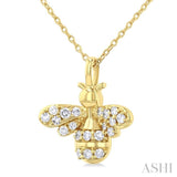 Bumble Bee Petite Diamond Fashion Pendant