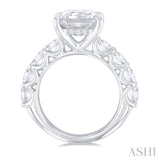 Princess Shape Semi-Mount Diamond Engagement Ring