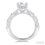 Round Shape Semi-Mount Diamond Engagement Ring