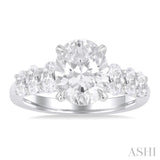 Oval Shape Semi-Mount Diamond Engagement Ring