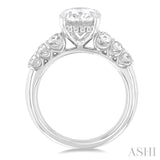 Oval Shape Semi-Mount Diamond Engagement Ring