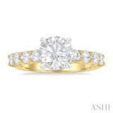 Round Shape Semi-Mount Diamond Engagement Ring