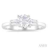 Round Shape Semi-Mount Diamond Engagement Ring