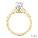 Round Shape Semi-Mount Diamond Engagement Ring