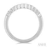 1/4 Ctw Channel Set Round Cut Diamond Wedding Band in 14K White Gold