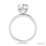 1/20 ctw Circular Shape Round Cut Diamond Semi Mount Engagement Ring in 14K White Gold