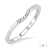 1/20 ctw Round Cut Diamond Wedding Band in 14K White Gold