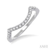 1/5 ctw Round Cut Diamond Wedding Band in 14K White Gold