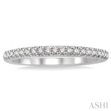 1/6 Ctw Round Cut Diamond Wedding Band in 14K White Gold